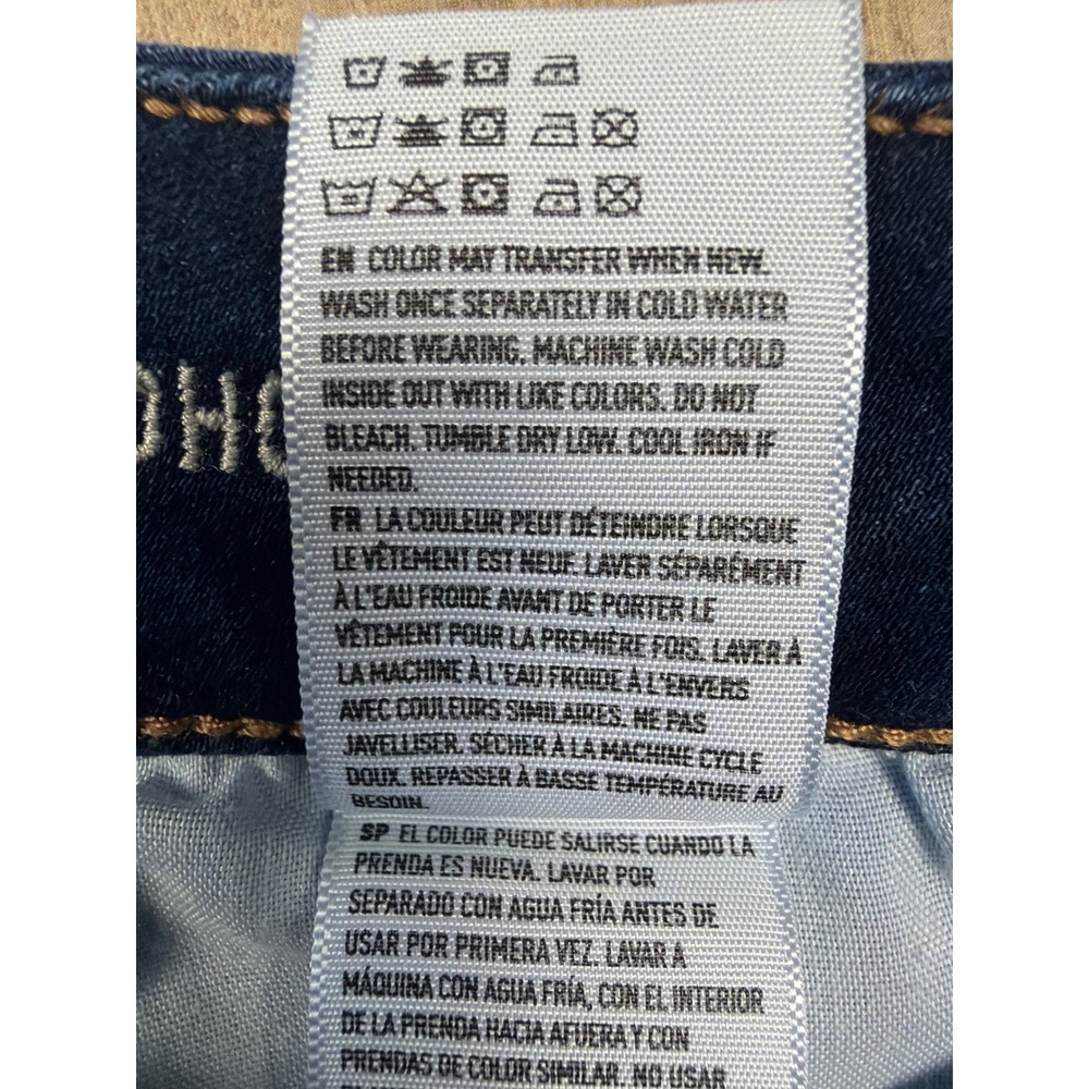 Y2K Low Rise American Eagle Boho Artist Flare Jeans Womens 4 Short Super Stretch - Picture 7 of 8